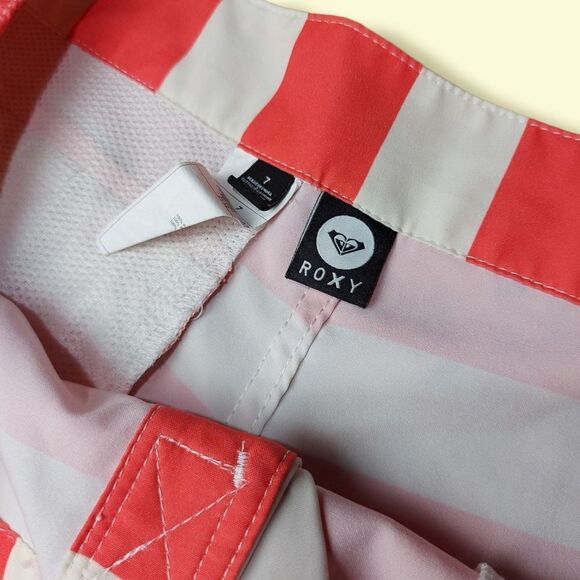 🌼4/$30 Roxy Striped White Coral Swim Shorts - Picture 2 of 6